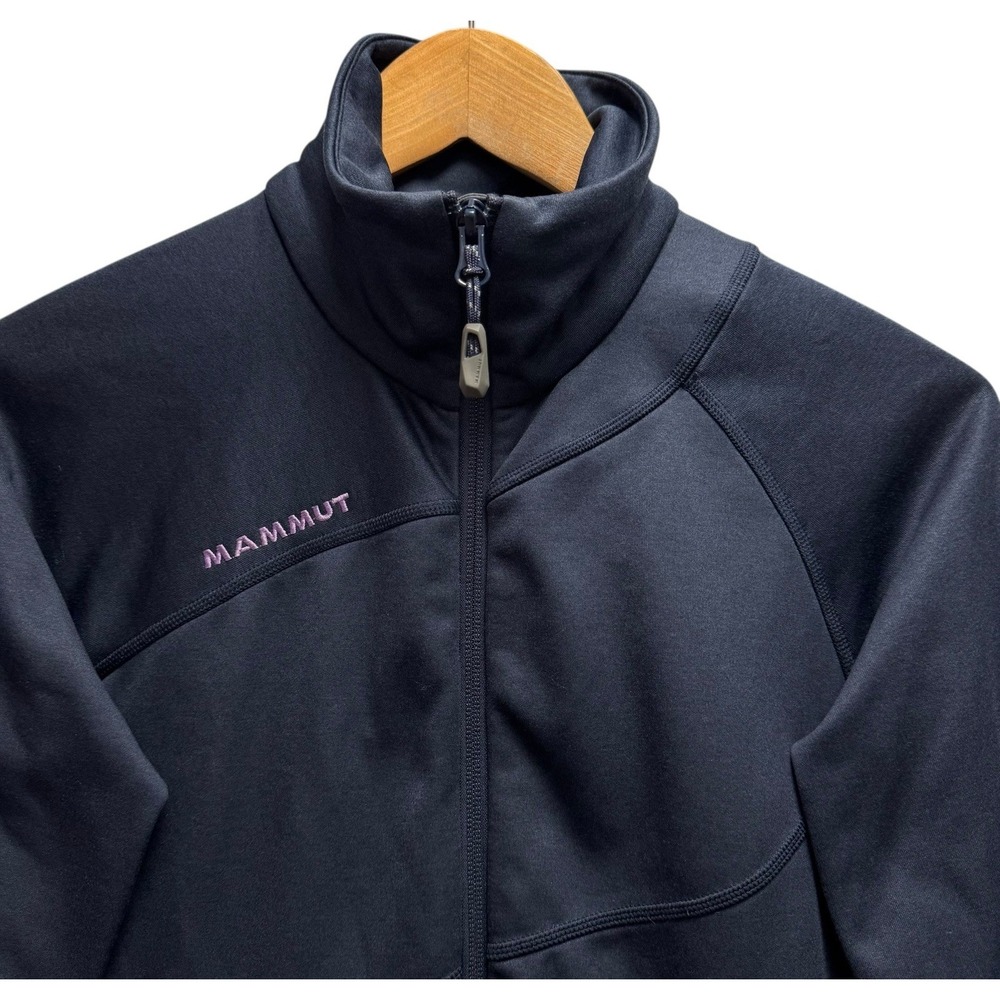 Mammut Women's XS Navy Blue Full Zip Aconcagua Mid Layer PolarTec Hiking Jacket